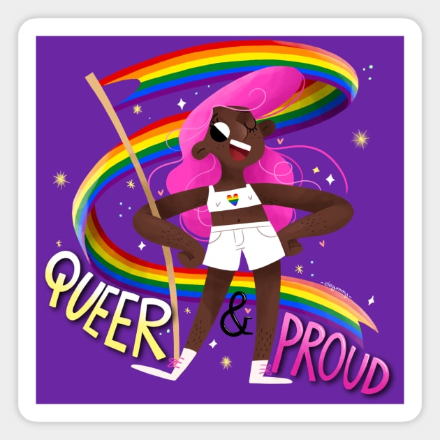 Queer & Proud - rainbow heart Magnet by Gummy Illustrations